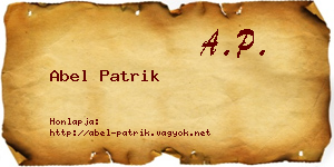 Abel Patrik névjegykártya
