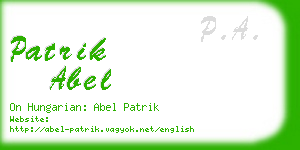 patrik abel business card